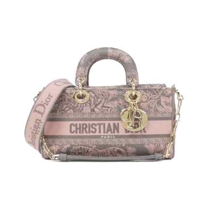 Christian DIOR REVERSE TOILE DE JOY Lady D Joy Medium M0540ORGO Bag