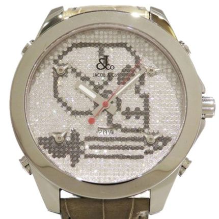 JC-SKULL3 Five Time Zone Skull | Introducing Jacob W136326