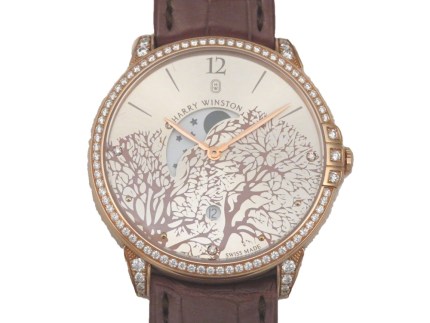 MIDQMP39RR001 Midnight Moon Phase Bezel Lug Diamond | Introducing Harry Winston W169279