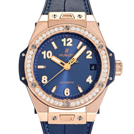 [USED]465.OX.7180.LR.1204 Big Bang One Click King Gold Blue Diamond | Introducing Hublot W248247